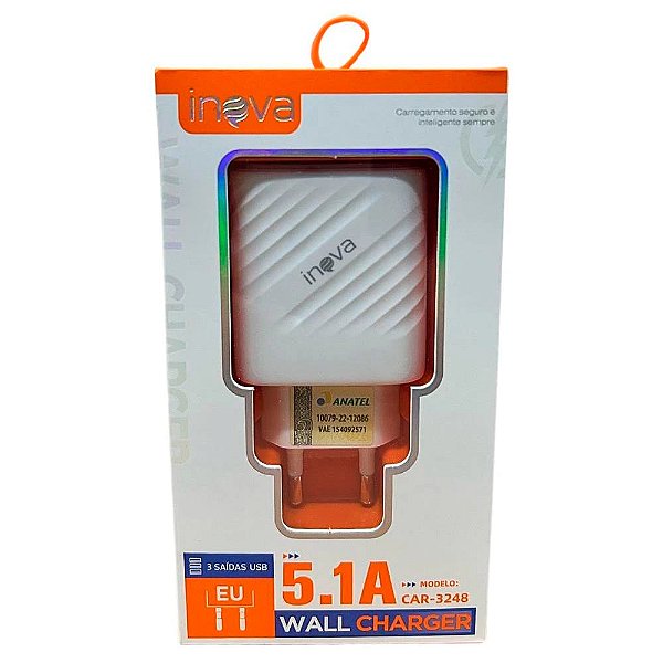 Fonte de Carregador INOVA - SÓ FONTE - 5.1A- CAR-3248