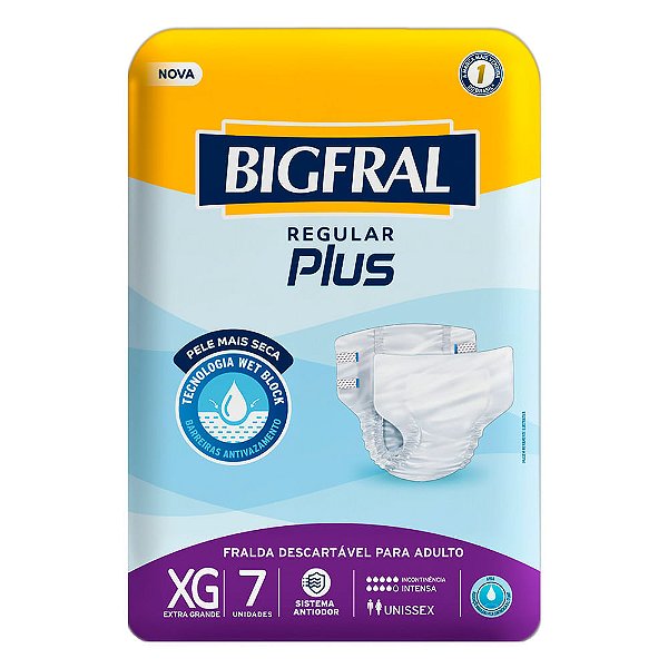 Fralda Bigfral Plus XG 7 Unidades