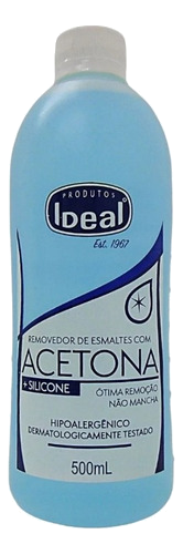 Removedor de esmalte Ideal à base de acetona com silicone 500ml