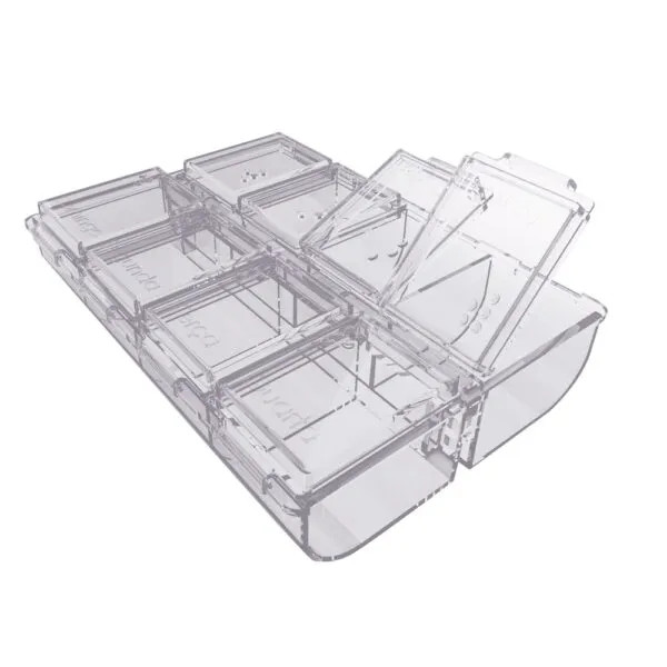 Porta Comprimido Santa Clara Transparente Semanal com 8 div