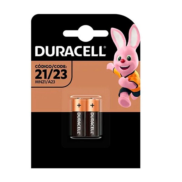 Pilha Duracell Mini Alcalina MN21 / A23 12v BT 2 Unidades