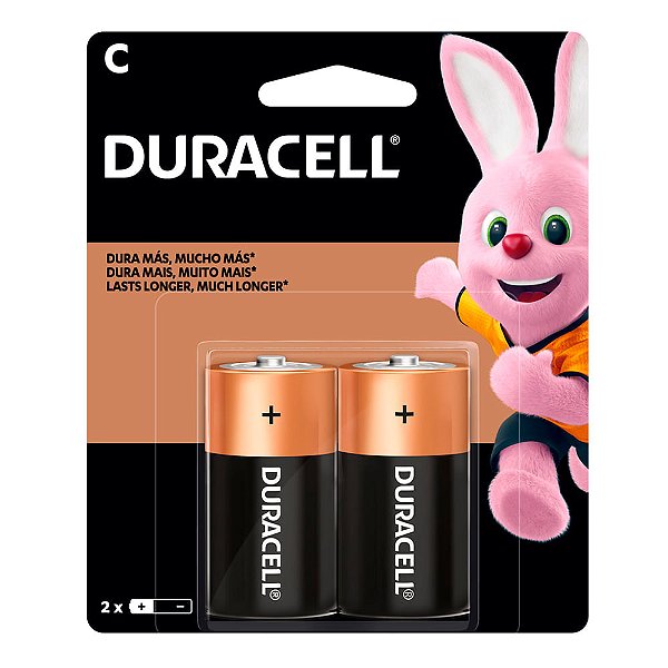 Pilha Duracell D Alcalina 2 Unidades