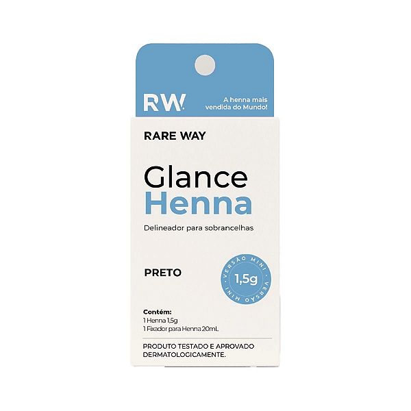 Glance Henna Mini 1,5g Preto Rare Way