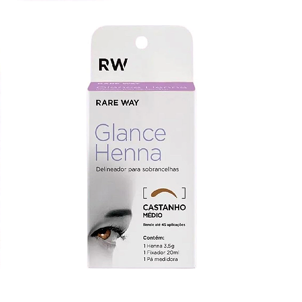 Glance Henna 3,5g Castanho Médio Rare Way