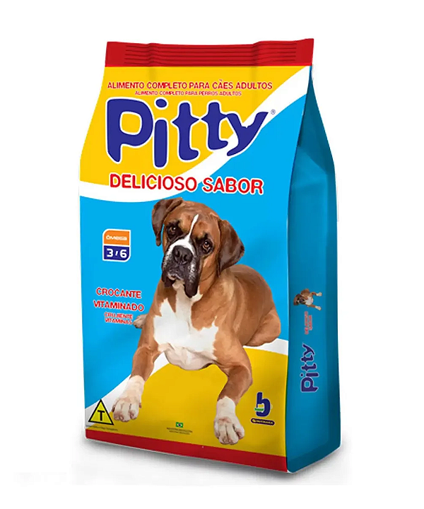 Ração Para Cachorro Pitty Cães Adulto Vitaminas Miner 15 Kg