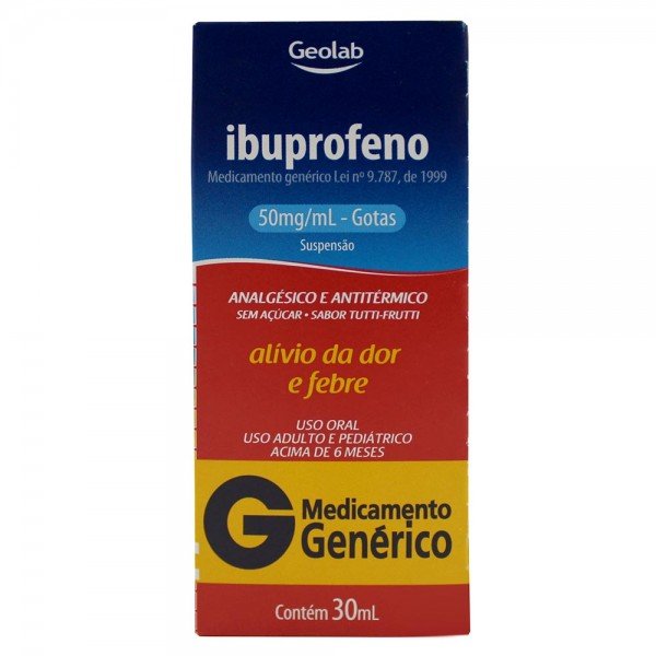 Ibuprofeno 50mg/ml Genérico Gotas com 30 ml