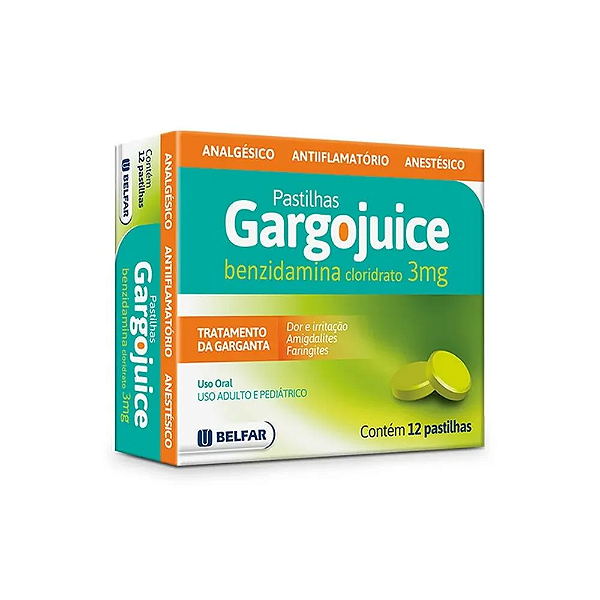 Gargojuice 3mg Belfar om 12 Pastilhas