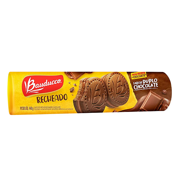 Biscoito Recheado Bauducco Sabor Duplo Chocolate 140g