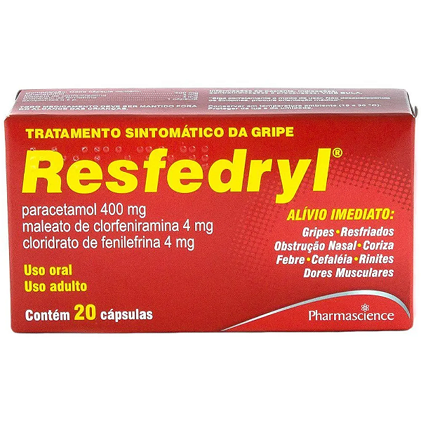 Resfedryl com 20 Cápsulas