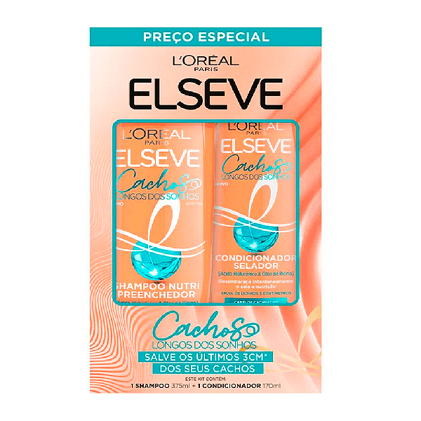 Shampoo Elseve Cachos Longos dos Sonhos L'oreal Paris Shampoo 375ml e Condicionador 170ml