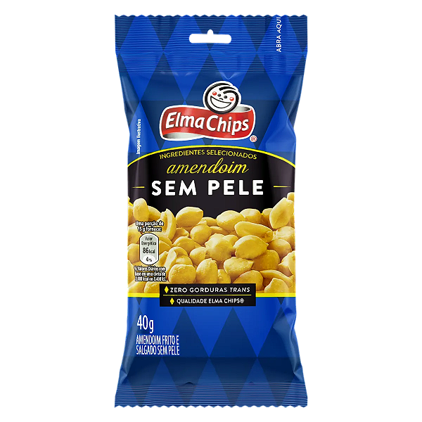 Amendoim Sem Pele Elma Chips 40G