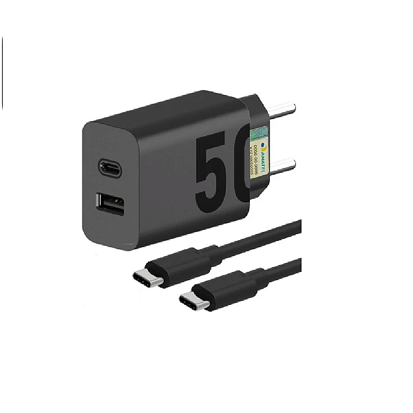 Carregador De Celular Turbo 50w Type-c Pd Com Cabo 1 Metro Lehmox - LE-491 PD