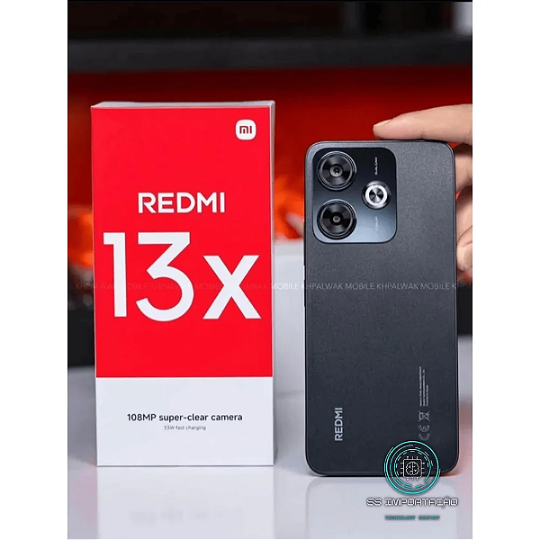 Celular Xiaomi Redmi 13x 108MP Super Clean Câmera 256gb/8ram Dual Sim Black