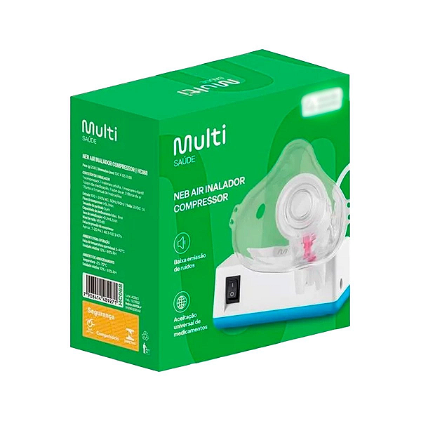 Inalador Compressor Neb Air Hc068 Multi Saúde Multilaser