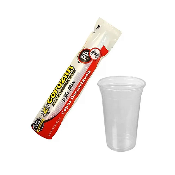 Copo Descartável PP 300ml Post-Mix Copozan 50 unidades