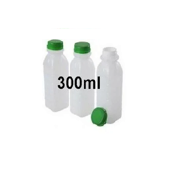 Garrafa de suco com tampa Descartável 300ml com 25 unidades