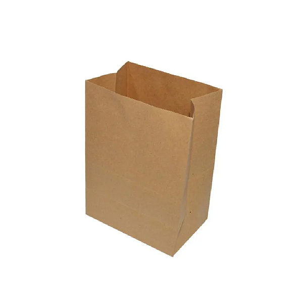 Saco de Papel Kraftt Delivery Sem Impressão PP 25cm x 18cm x 12cm 50 unidades
