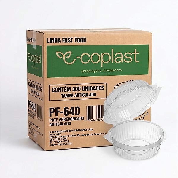 Embalagem Doce Redondo Articulado PF-640 com 300 unidades