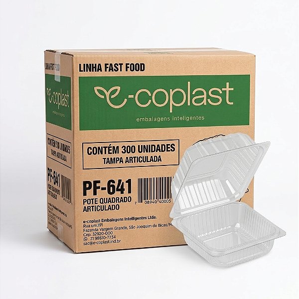 Embalagem Doce Quadrado Articulado  PF-641 com 300 unidades