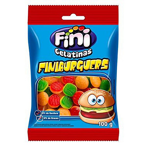 Bala de Gelatina Hamburguer 90g - Fini