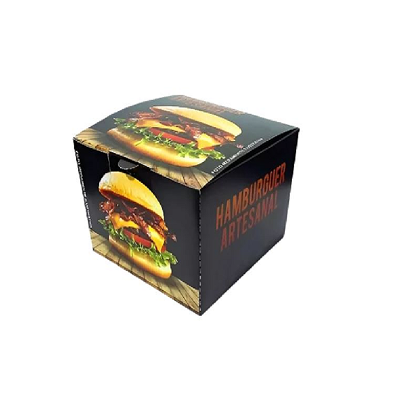 Caixa para Hamburguer Artesanal PretaPreta H2 40 unidades