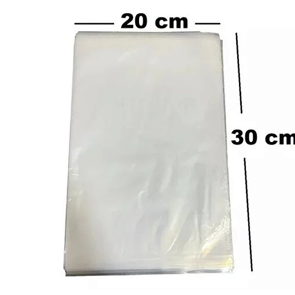 Saco Plástico Virgem Transparente 20cm x 30cm 2kg