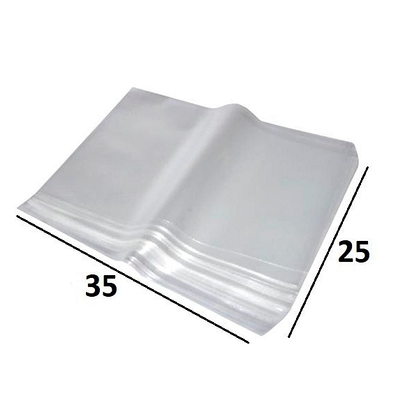 Saco Plástico Virgem Transparente 25cm x 35cm 2kg