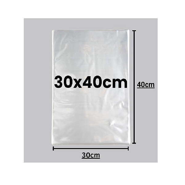 Saco Plástico Virgem Transparente 30cm x 40cm 2kg