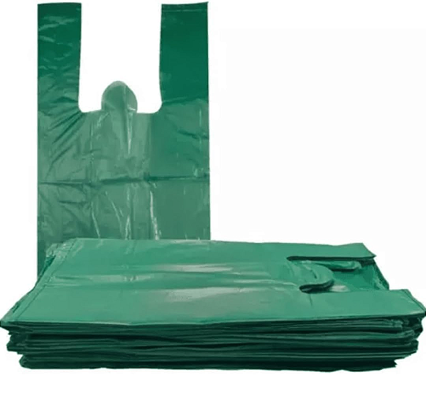 Sacola Plástica Reforçada Reciclada 30cm x 40cm Verde 5kg