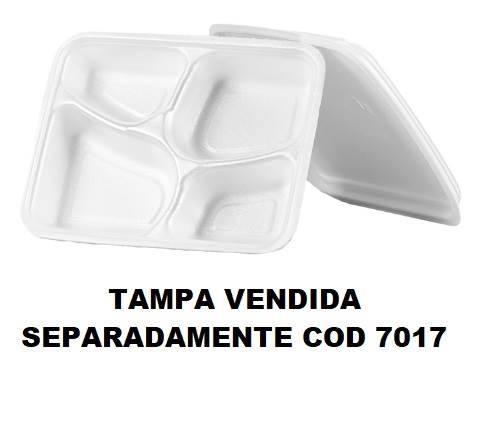 Base marmita sem tampa M 1200 com 4 divisorias 50 Unidades