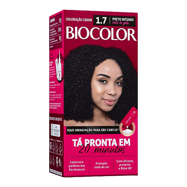 Tintura de Cabelo Biocolor  Preto Intenso 1.7