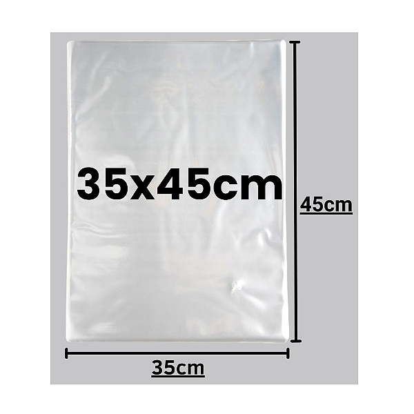 Saco Plástico Transparente 35cm x 45cm 5kg Micra 12