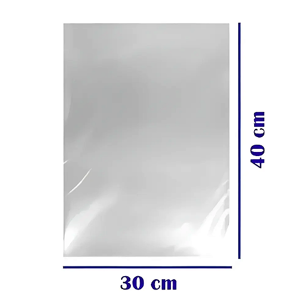Saco BD Plástico Transparente 30cm x 40cm 1kg Micra 0,06