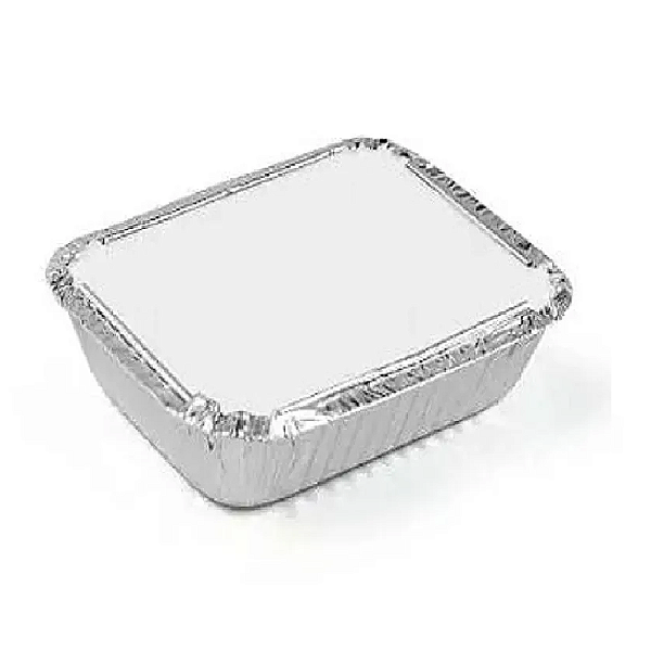 Bandeja Marmita Alumínio Tampa Mello M90 220ml 100 unidades