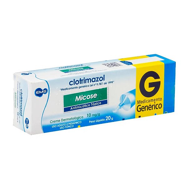 Clotrimazol 10mg/g (1%) Genérico Creme com 20g