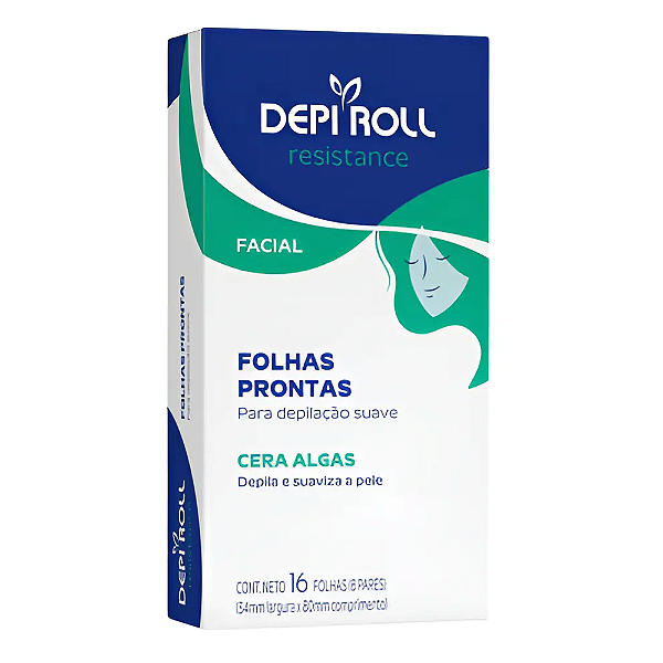 Folhas para Depilação Facial Depi Roll Resistance 16 Unidades