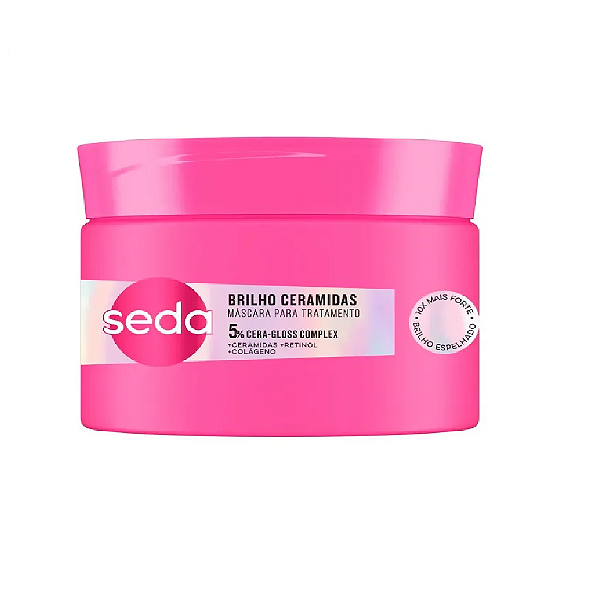 Máscara de Tratamento Seda 5% Cera Gloss Complex Brilho Ceramidas 300g