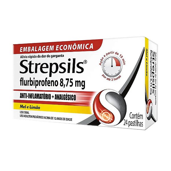 Strepsils Pastilhas para Garganta Sabores 24 unidades