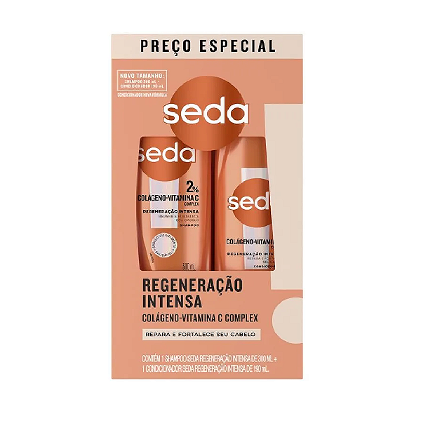 Shampoo + Condicionador Seda Colágeno e Vitamina C 300ml e 190ml