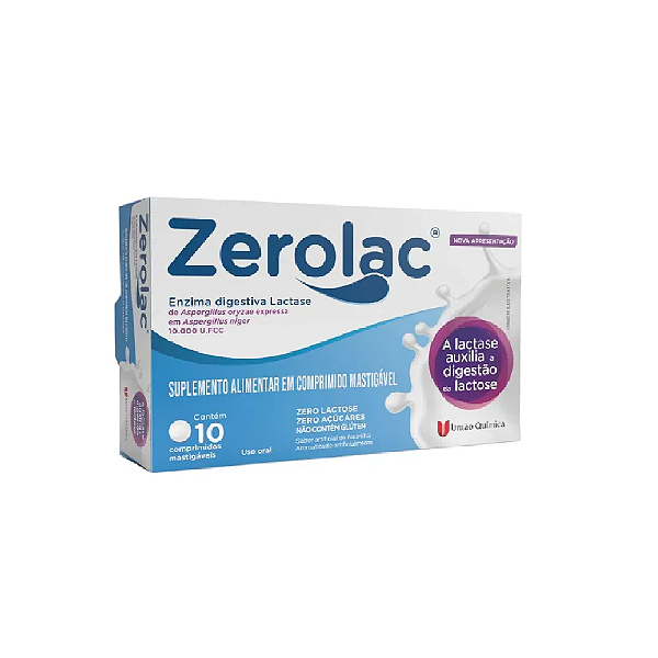 Zerolac 10.000 U.FCC com 10 Comprimidos Mastigáveis