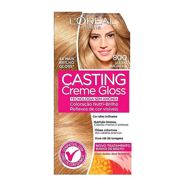 Tintura Creme Casting Louro Baunilha 800 kIT