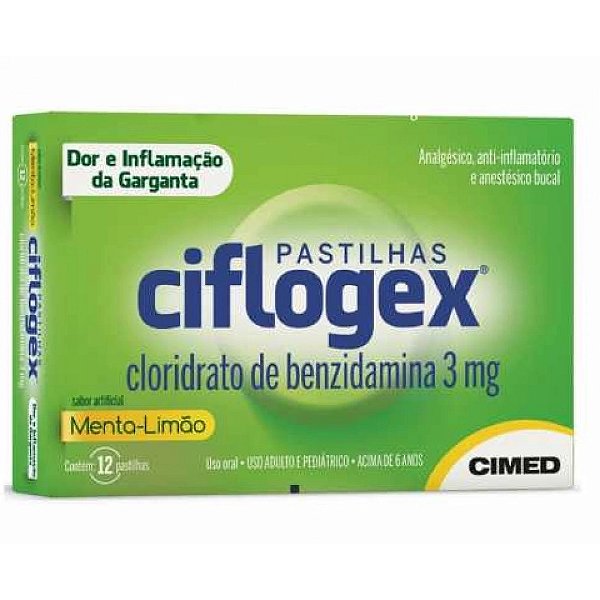 Ciflogex Menta E Limão 3mg 12 Pastilhas