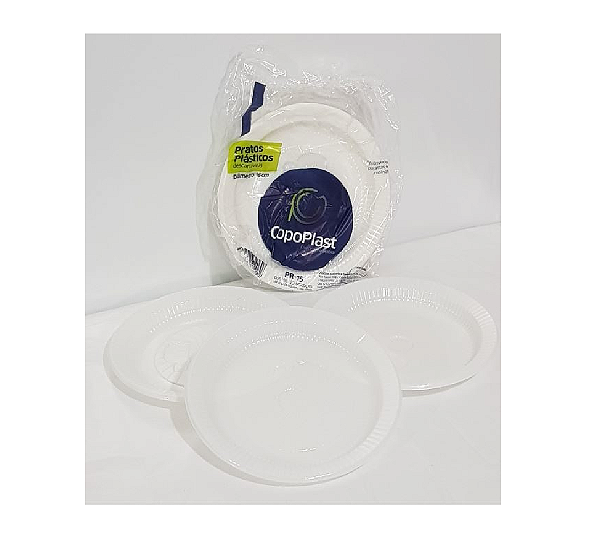 Prato Descartavel Copoplast 15cm Raso com 10 Pratos