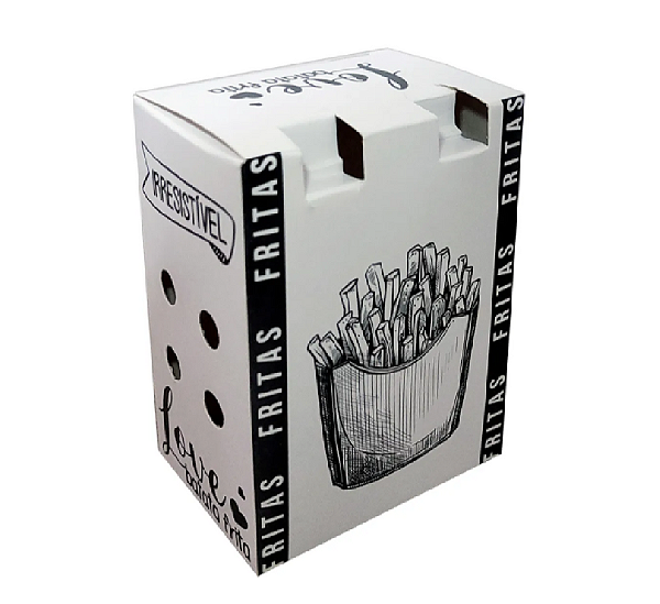 Caixa para Batata Pluma Automática 10,5cm x 3cm x 12cm com 100 unidades