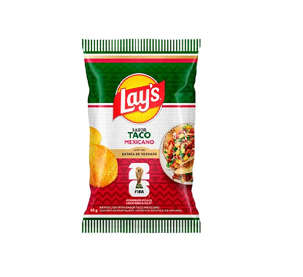 Batata Lays Sabor Taco Mexicano com 62g