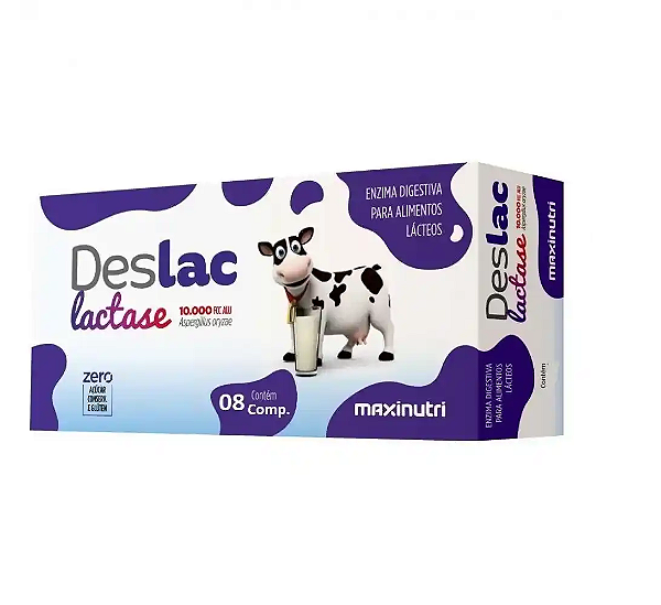 Lactase 10.000U.FCC com 8 Comprimidos Mastigáveis