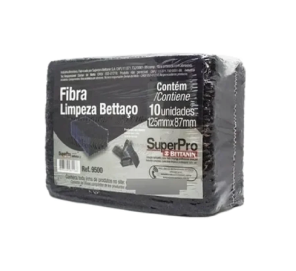 Fibra de Limpeza Pesada Bettaço Bettanin 125x87mm com 10 unidades