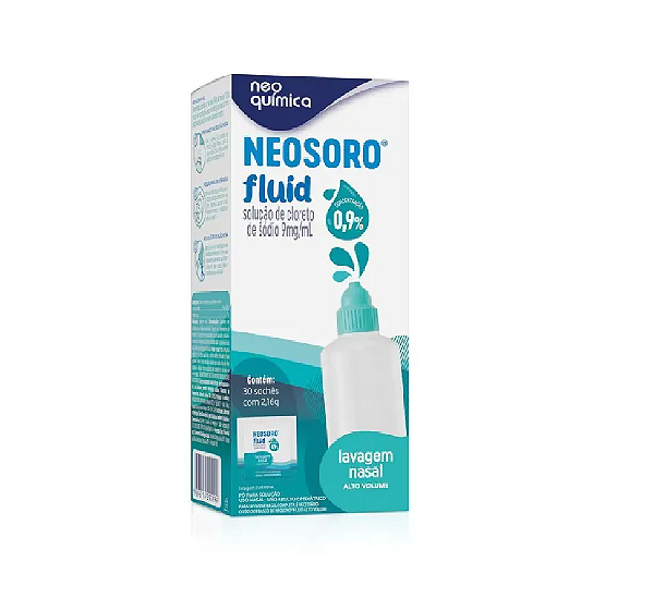 Neosoro Fluid 0,9% Alto Volume para Lavagem Nasal Refil com 30 Sachês