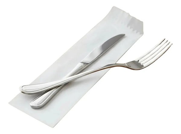 Saco De Papel Branco Para Talher 15 X 28 Cm com 500 Unidades