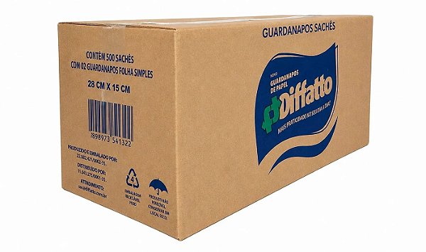 Guardanapo Diffato 28x15 com 500 sachê com 02 folhas